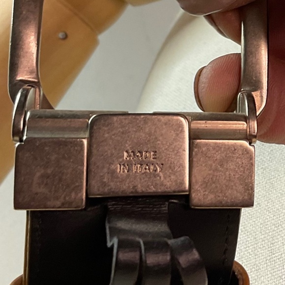 Salvatore Ferragamo RARE Vintage Mustard Patent Leather Belt 90cm/35.5in x 1.5in - Picture 7 of 9